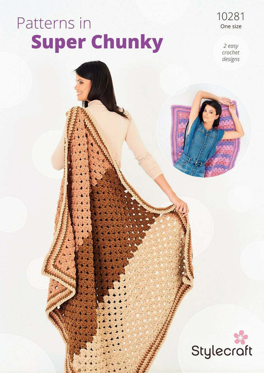 Stylecraft Soft & Cosy Crochet Blankets Pattern 10281