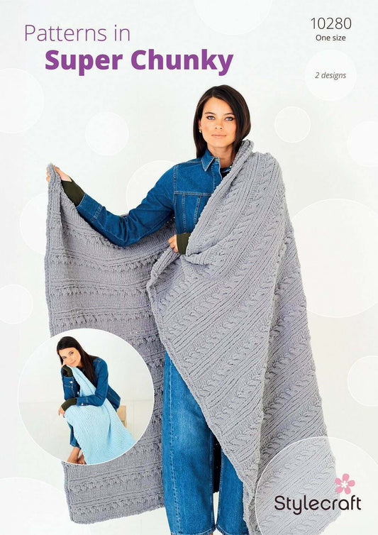 Stylecraft Soft & Cosy Knit Blanket Pattern 10280