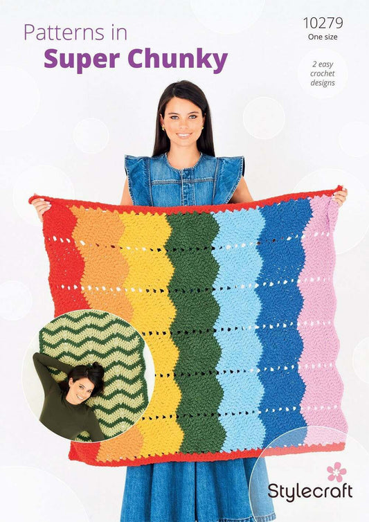 Stylecraft Soft & Cosy Crochet Blanket Pattern 10279