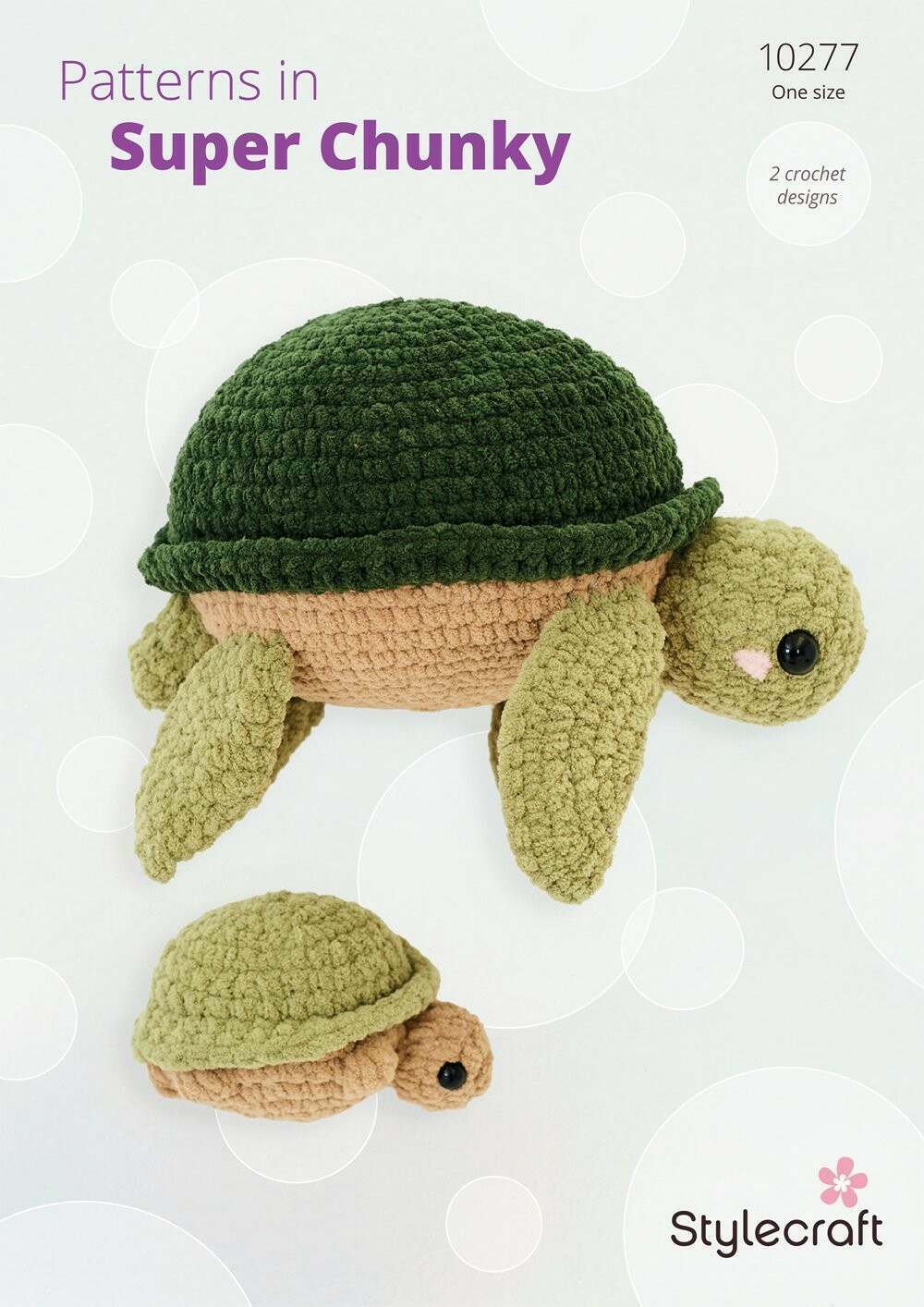 Stylecraft Soft & Cosy Pattern, Mama and Baby Turtle Crochet 10277