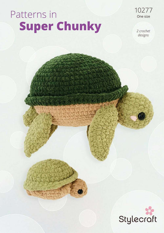Stylecraft Soft & Cosy Pattern, Mama and Baby Turtle Crochet 10277