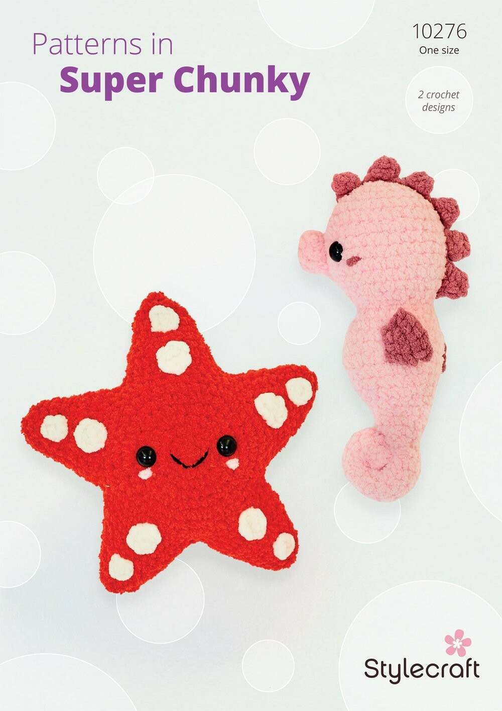 Stylecraft Soft & Cosy Pattern,  Crochet Seahorse and Starfish 10276