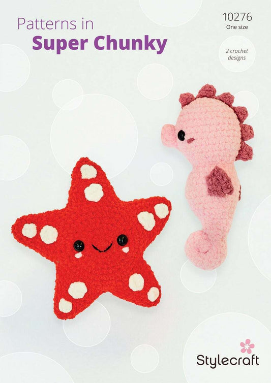 Stylecraft Soft & Cosy Pattern,  Crochet Seahorse and Starfish 10276