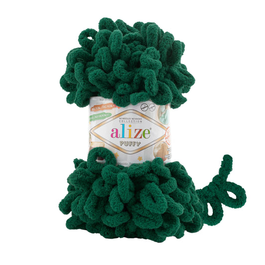 Alize Puffy Finger Knitting 30 Forest Green