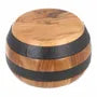 Scheepjes Yarn Bowl Teak/Rosewood and Leather 15x9cm