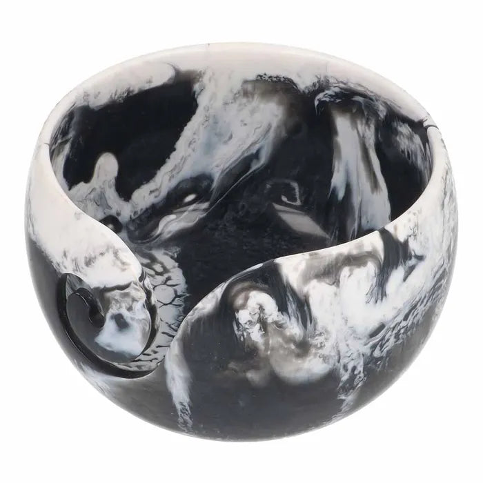 Scheepjes Yarn Bowl Black/White Marbled 15x9 cm