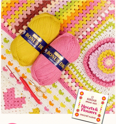 Sirdar Hearts and Flowers Spring CAL Blanket Yarn Kit (Available now!)