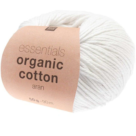 Rico Essentials Organic Cotton Aran 001 Natural