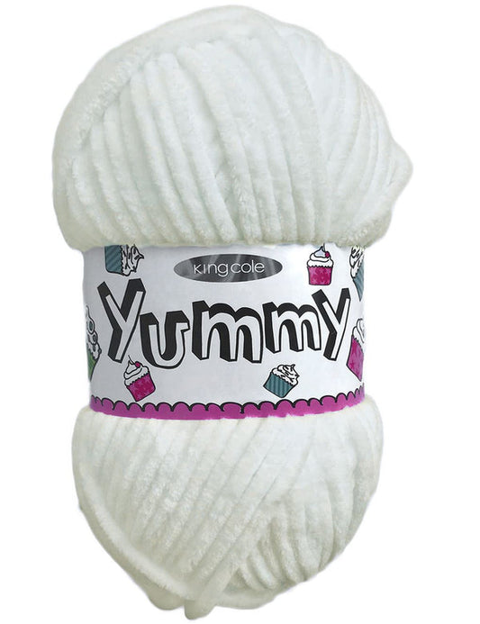 King Cole Yummy Chenille Chunky 2209 White