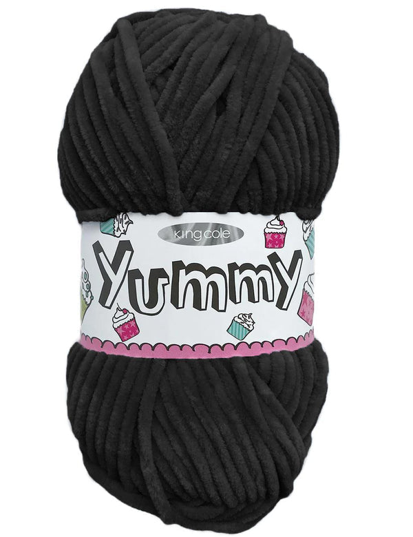 King Cole Yummy Chenille Chunky 4742 Black