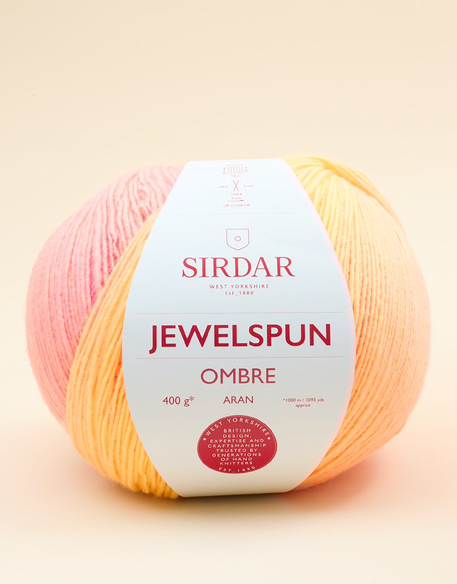 Sirdar Jewelspun Ombré Aran 400g 100 Rainbow Glow