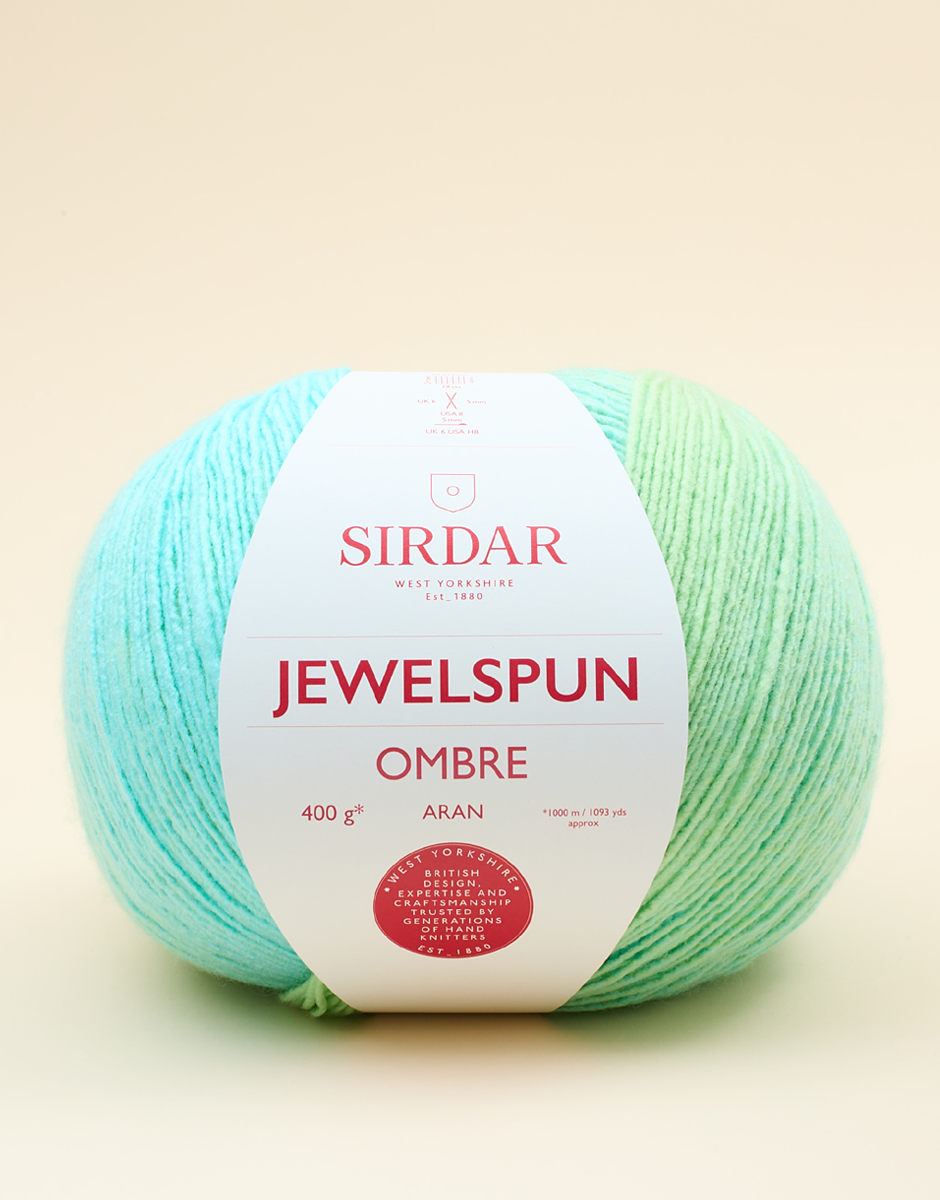 Sirdar Jewelspun Ombré Aran 400g 101 Citrus Sky