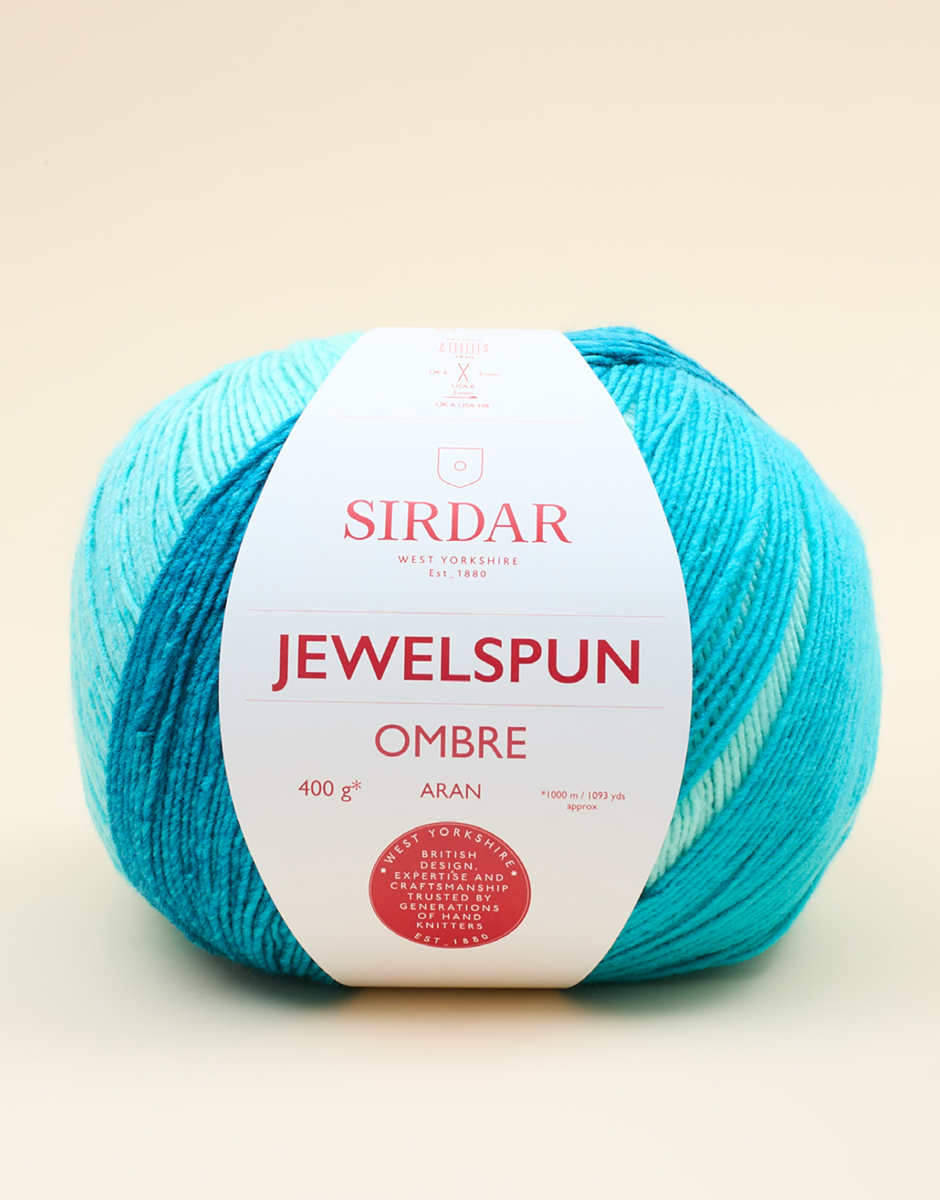 Sirdar Jewelspun Ombré Aran 400g 103 Ocean Blue