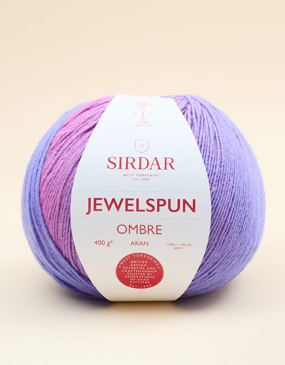 Sirdar Jewelspun Ombré Aran 400g 104 Violet Dawn