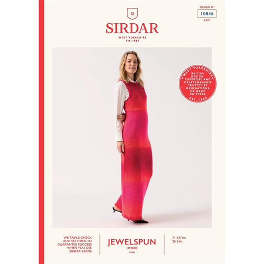 Sirdar Jewelspun Ombré Aran Pattern 10846