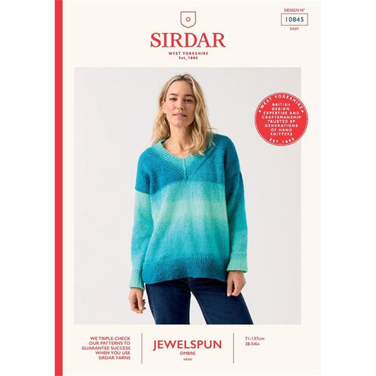 Sirdar Jewelspun Ombré Aran Pattern 10845