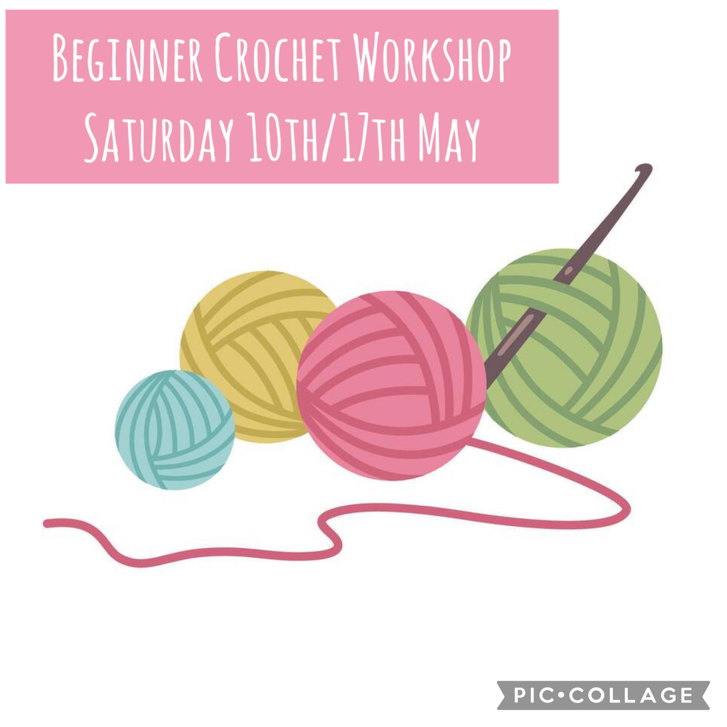 Beginner Crochet Class 10th/17th May