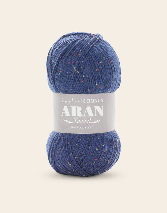 Hayfield Bonus Aran Tweed 400g 732 Colour Pop Blue