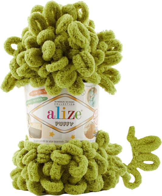 Alize Puffy Finger Knitting 11 Apple Green