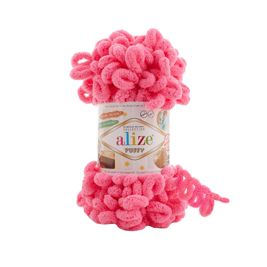 Alize Puffy Finger Knitting 377 Bright Pink