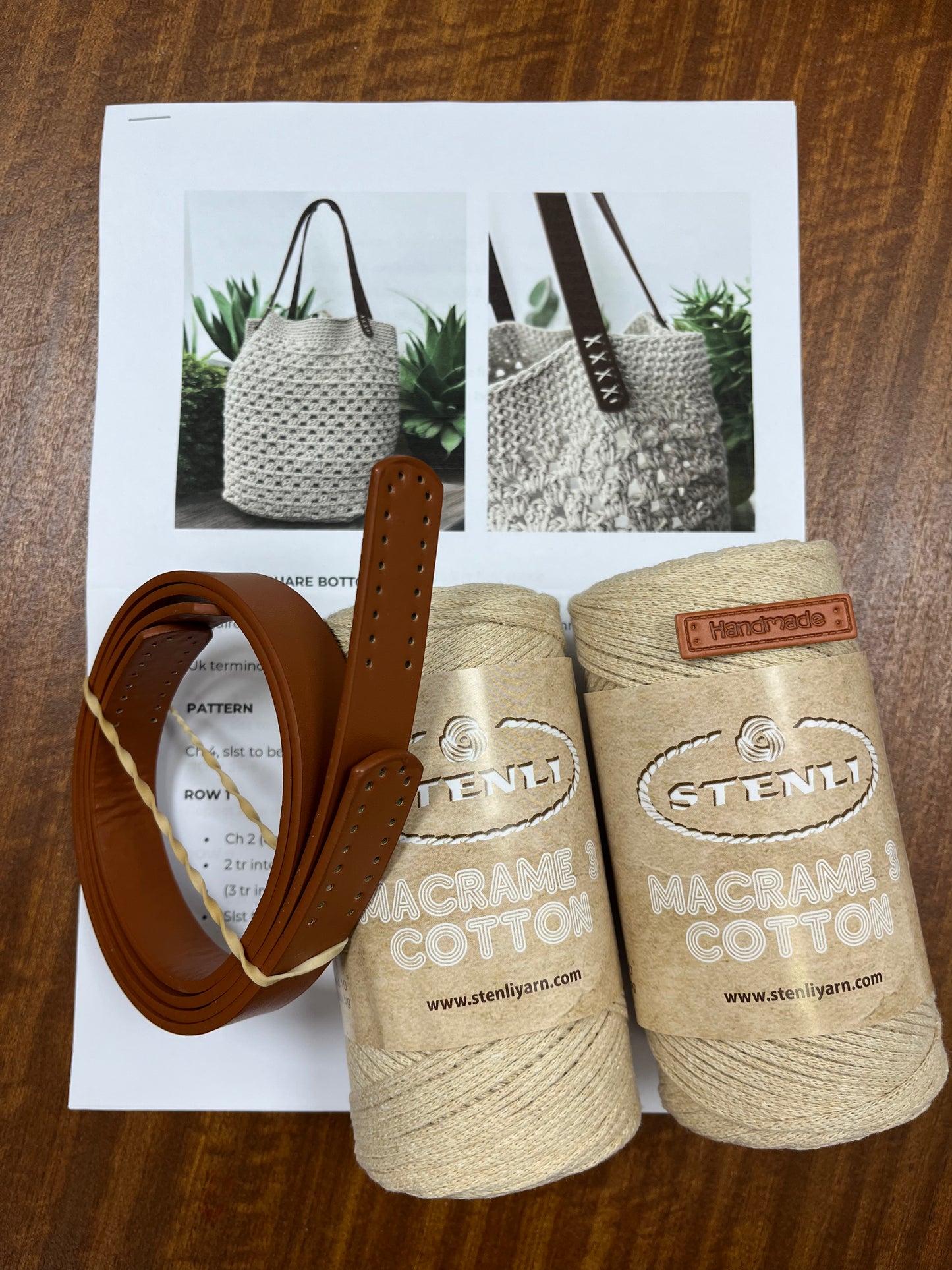 Crochet Granny Square Bottom Bag Kit