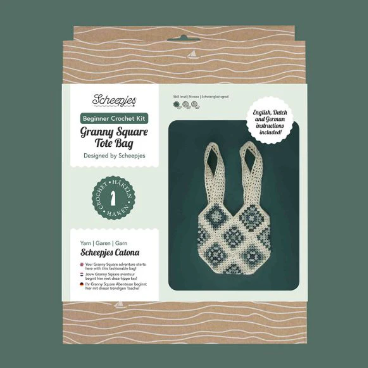 Scheepjes Granny Square Tote Bag Crochet Kit (Cream/Blues)