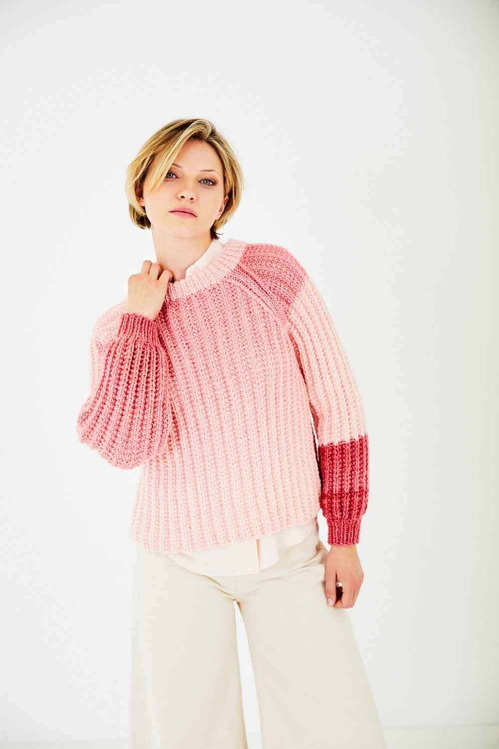Stylecraft Horizon Pattern 10187 Knit Sweater, Scarf and Headband