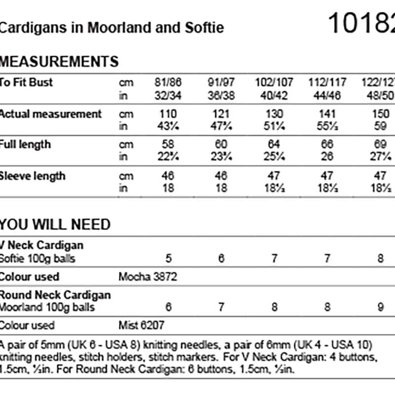 Stylecraft Moorland Chunky Pattern 10182 Knit Cardigans