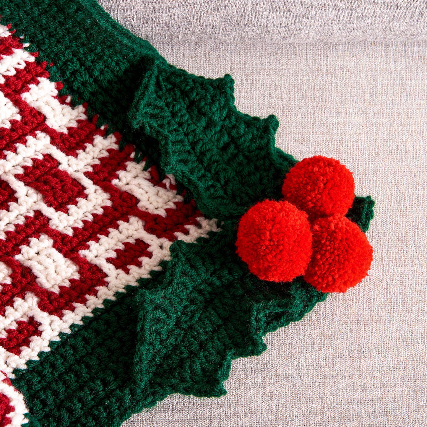Yarnspirations Holly Jolly Mosaic Crochet Blanket Kit