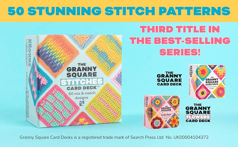 Granny Square Stitches Card Deck by Claire Montgomerie (Official Searchpress Title)