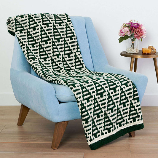 Yarnspirations Crochet Evergreen Mosaic Blanket Kit