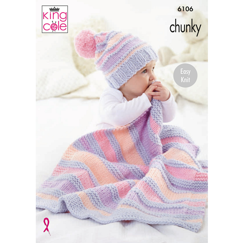 King Cole 6106 Comfort Chunky Blanket Kit, Girl
