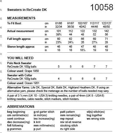 Stylecraft Receate Dk Pattern 10058 *NEW*