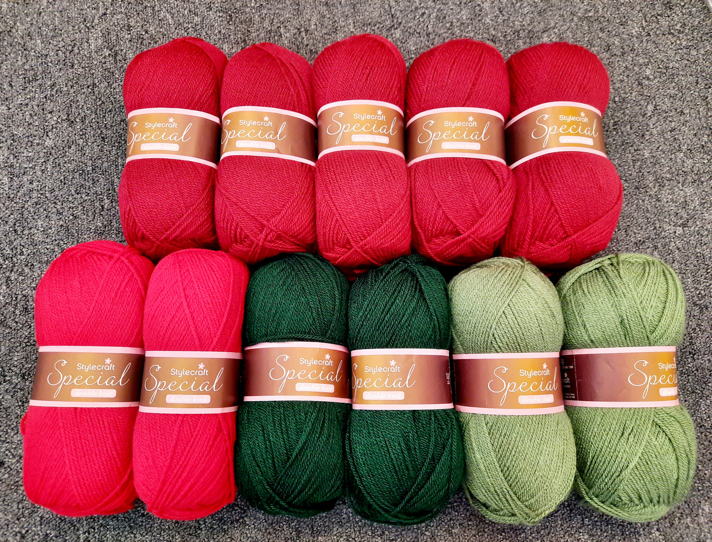 Yarnspirations Crochet Holiday Striped Throw Yarn Kit