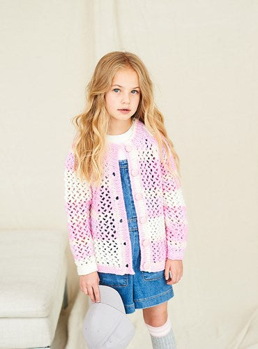 Stylecraft Merry Go Round Chunky Pattern 10047 Girls Cardigan/Sweater