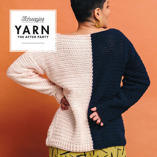 Yarn- The After Party No.88 Half & Half Sweater Pattern (Crochet)