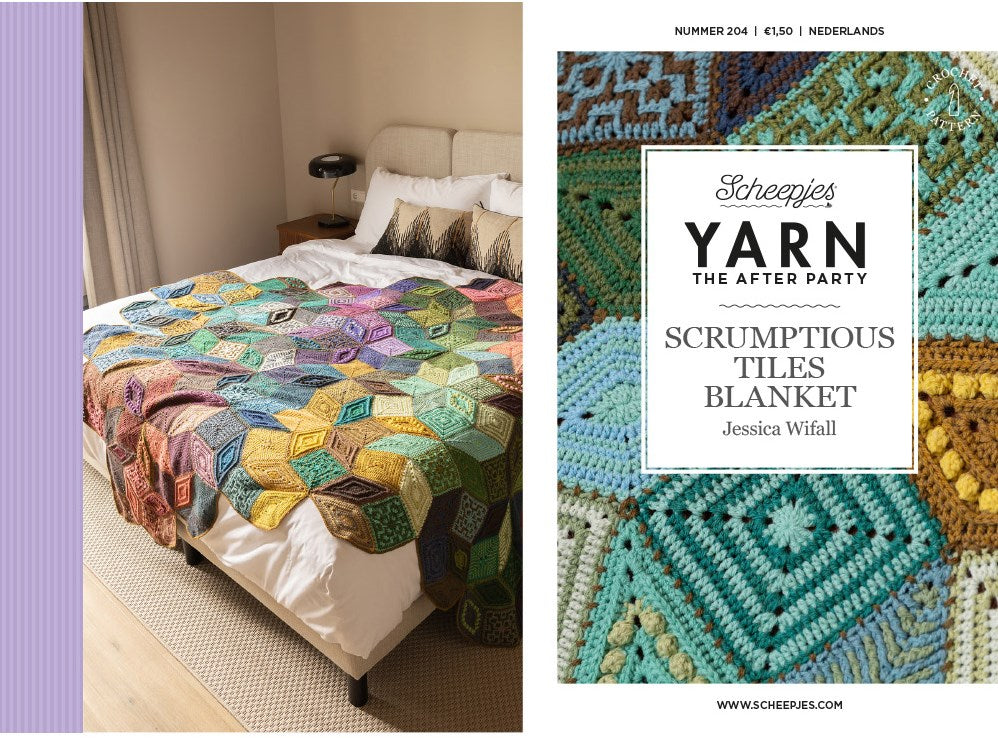 Yarn- The After Party No.204 Scrumptious Tiles Blanket Pattern (Crochet)