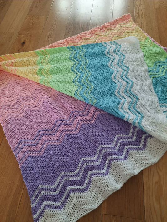 Crochet Rainbow Blanket Kit