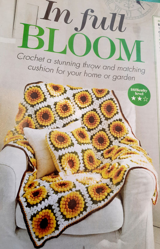 Woman's Weekly "In Full Bloom" Crochet Blanket Kit