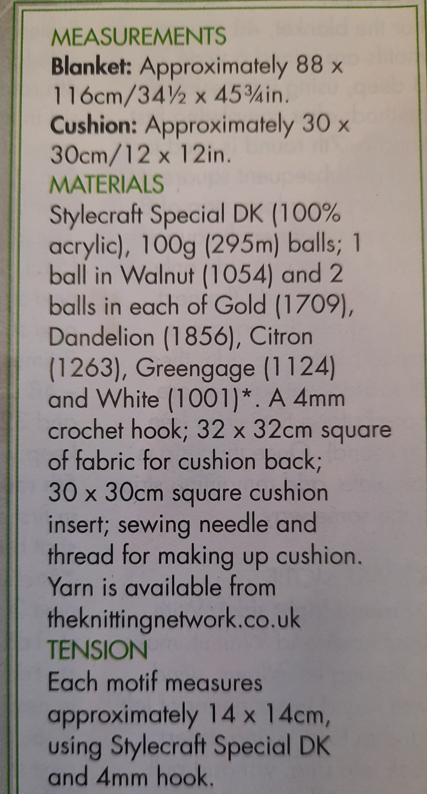 Woman's Weekly "In Full Bloom" Crochet Blanket Kit