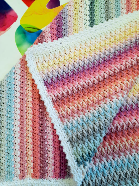 Alpine St Crochet Blanket Kit, Rico Ricorumi 20 Piece Pack