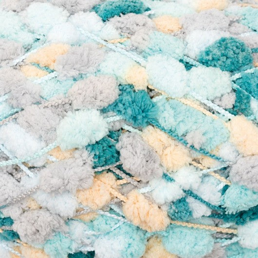 Rico Pompon Print Turquoise Mix 028