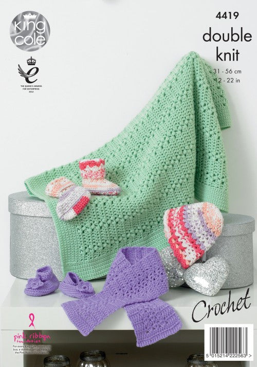 King Cole Baby Pattern Crochet 4419