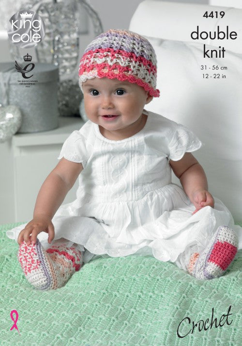 King Cole Baby Pattern Crochet 4419