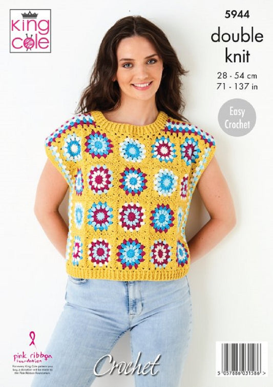 King Cole Ladies Crochet Pattern 5944