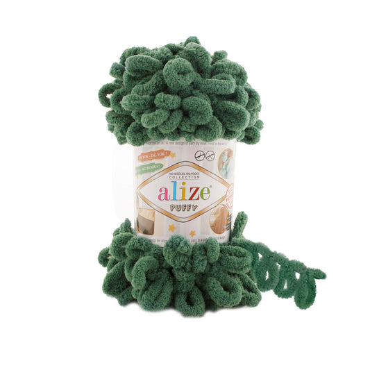 Alize Puffy Finger Knitting 532 Pine Green