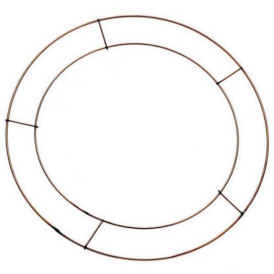 30cm Wire Wreath Frame (Copper colour)