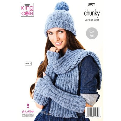 King Cole Chunky Accessories Pattern 5971