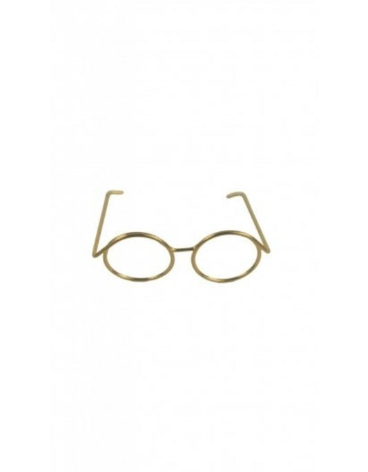 Durable 50mm Gold Wire Miniature Glasses (Pack of 5)