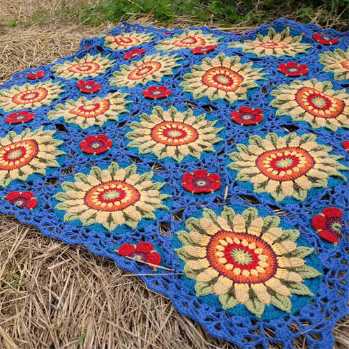 Janie Crow Fields of Gold Crochet Blanket Kit